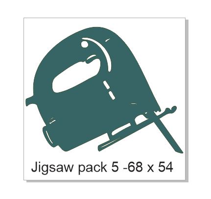 Jig Saw Pack of 5 ; 70 mm x 70 mm;2mm board